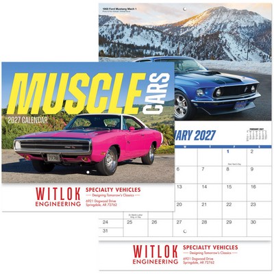 Muscle Cars Stapled Wall Calendar